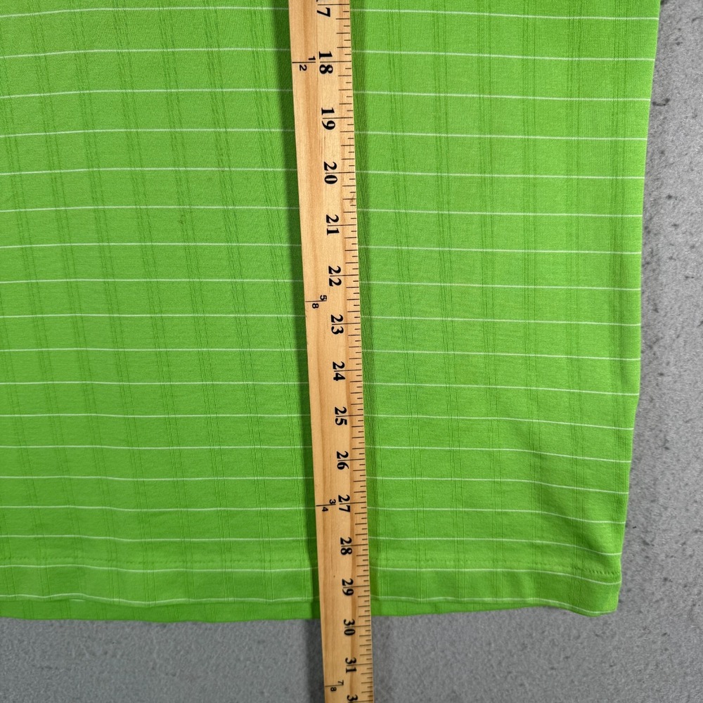 Nike Fit Dry Tigerwoods Polo Shirt Men Large Green Windowpane Comfort Golf Sport - Picture 6 of 11
